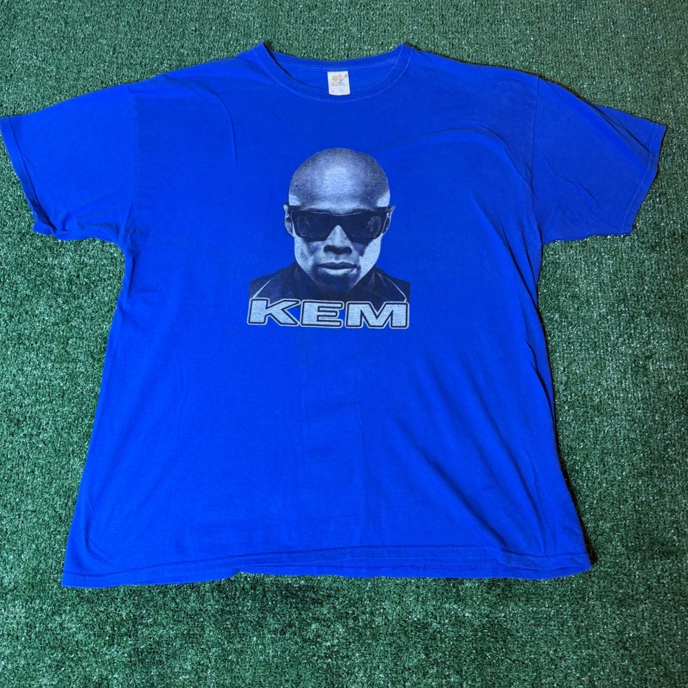 Vintage Kem R&B Artist Graphic T-Shirt Royal Blue Y2K Fruit of the Loom XL